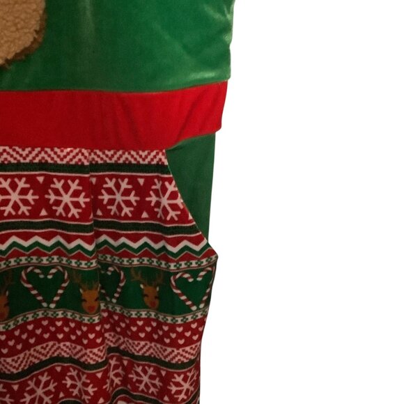 Rudolph Reindeer Christmas Jumpsuit Women XL Overalls Santa's Favorite Holiday - Picture 5 of 9